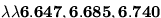 \bf{\lambda\lambda{6.647, 6.685, 6.740}}