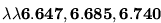 \bf{\lambda\lambda{6.647, 6.685, 6.740}}
