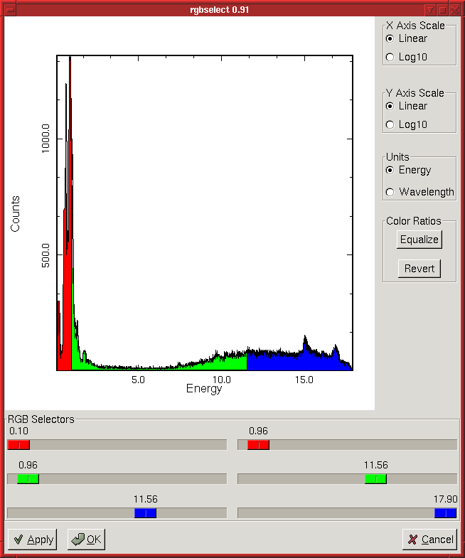 Figure showing the RGB selection widget